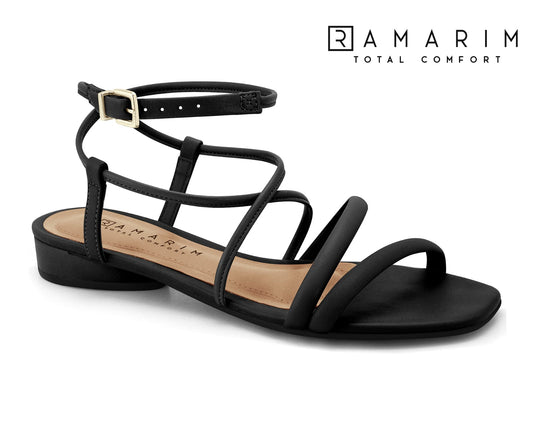 Black Crossweave Comfort Sandal-MI42