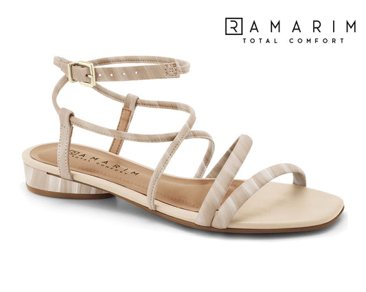 Beige Crisscross Comfort Sandal -MI40